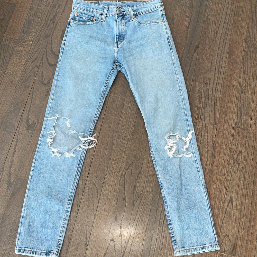 BUNDLE MENS 28x30 DISTRESSED JEANS-AE & LEVIS SLIM FIT - Picture 6 of 9